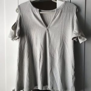 Light Gray Tank Top Style Blouse.